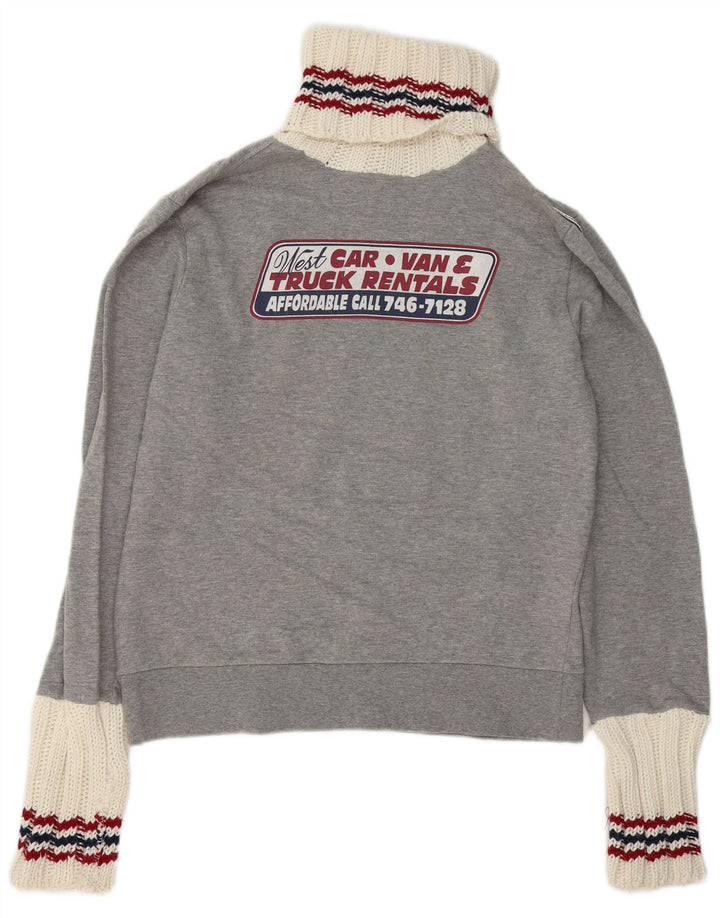 Zu Elements Ženski džemper s grafičkim motivima UK 16 Large Gray Colourblock