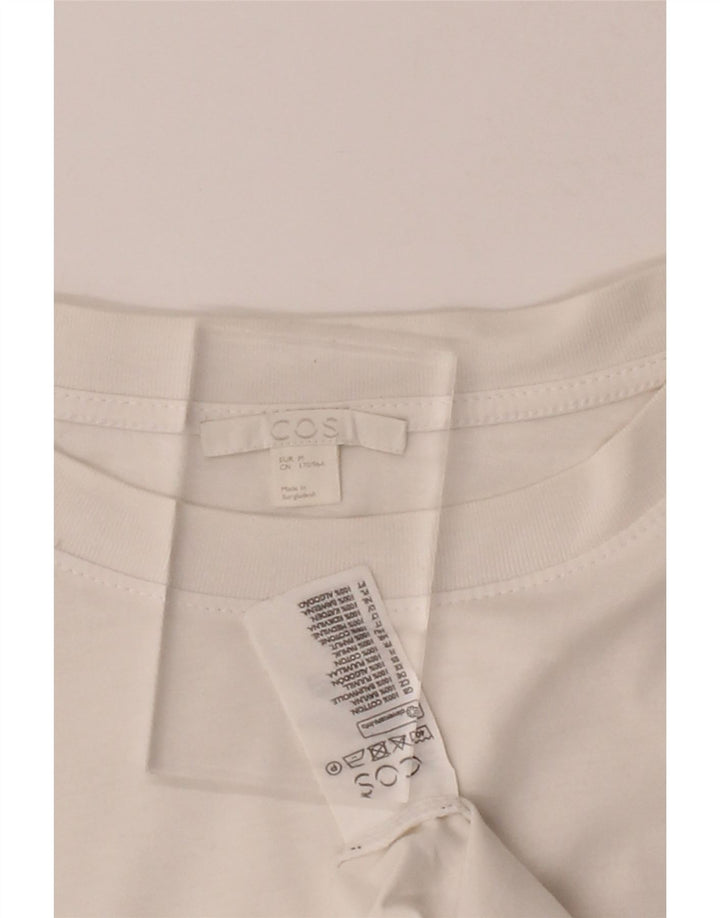 COS Womens T-Shirt Top UK 14 Medium White Cotton Vintage Cos and Second-Hand Cos from Messina Hembry 
