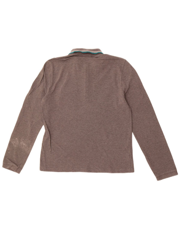 Lacoste muška polo majica dugih rukava, veličina 4, srednje sivi pamuk