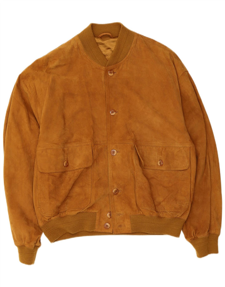 Vintage muška bomber jakna od brušene kože UK 40 velika smeđa koža