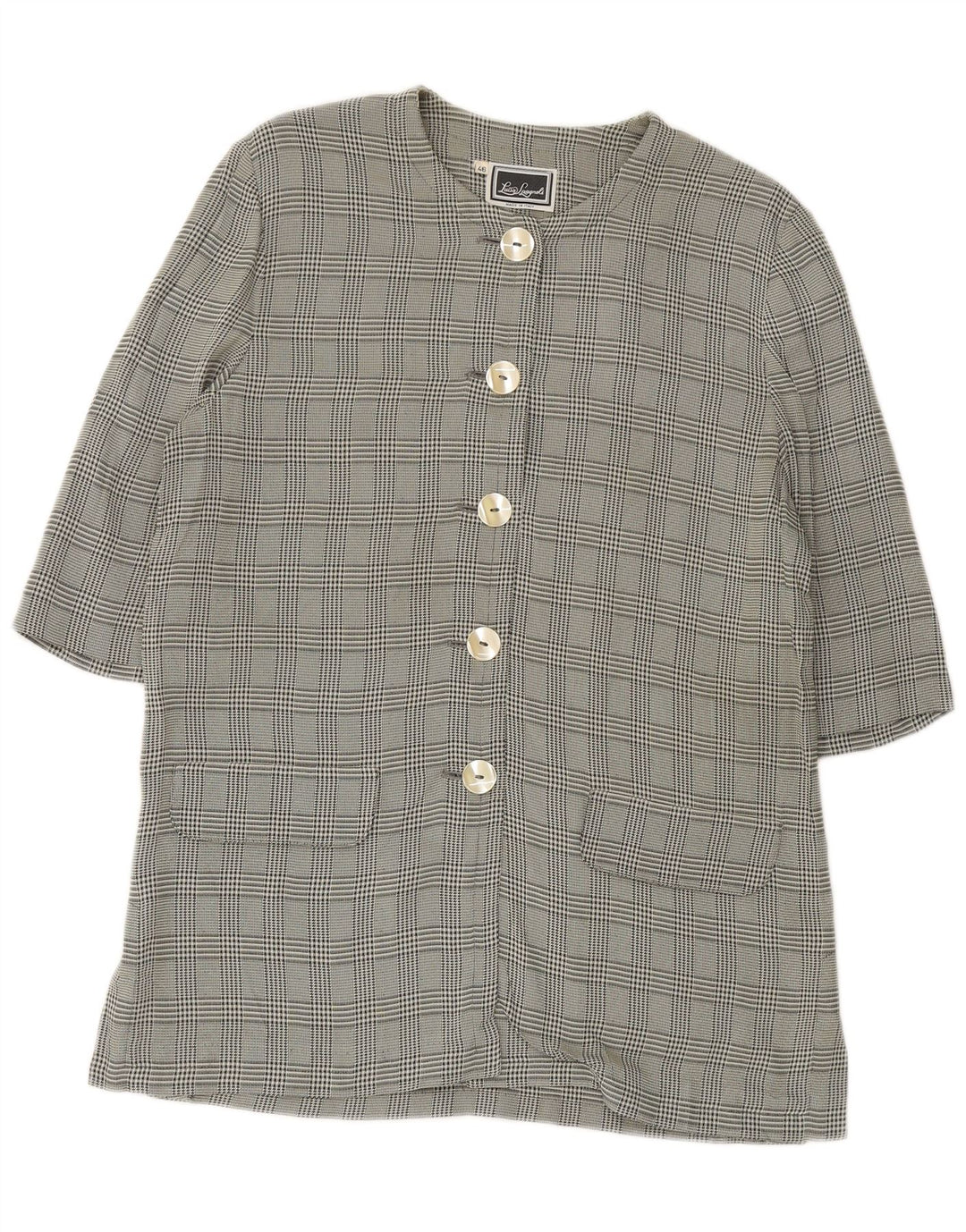 LUISA SPAGNOLI Ženska jakna s 3/4 rukavima IT 46 Veliki zeleni karirani