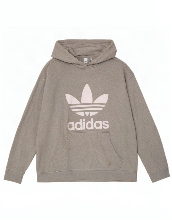 Adidas ženska majica s kapuljačom s grafičkim motivima UK 28/30 3XL siva s pjegama