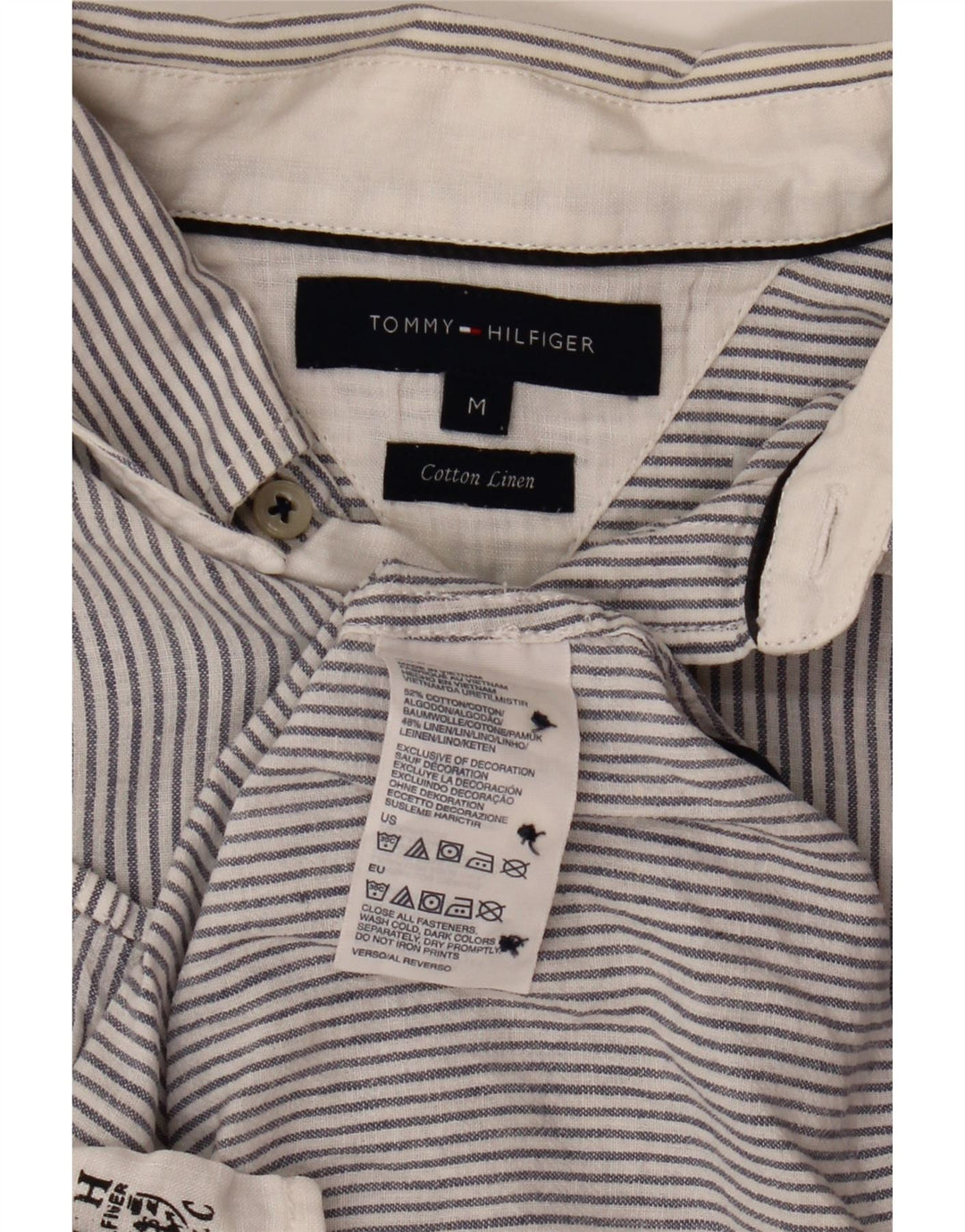 Tommy Hilfiger muška košulja srednje plave pamučne pruge
