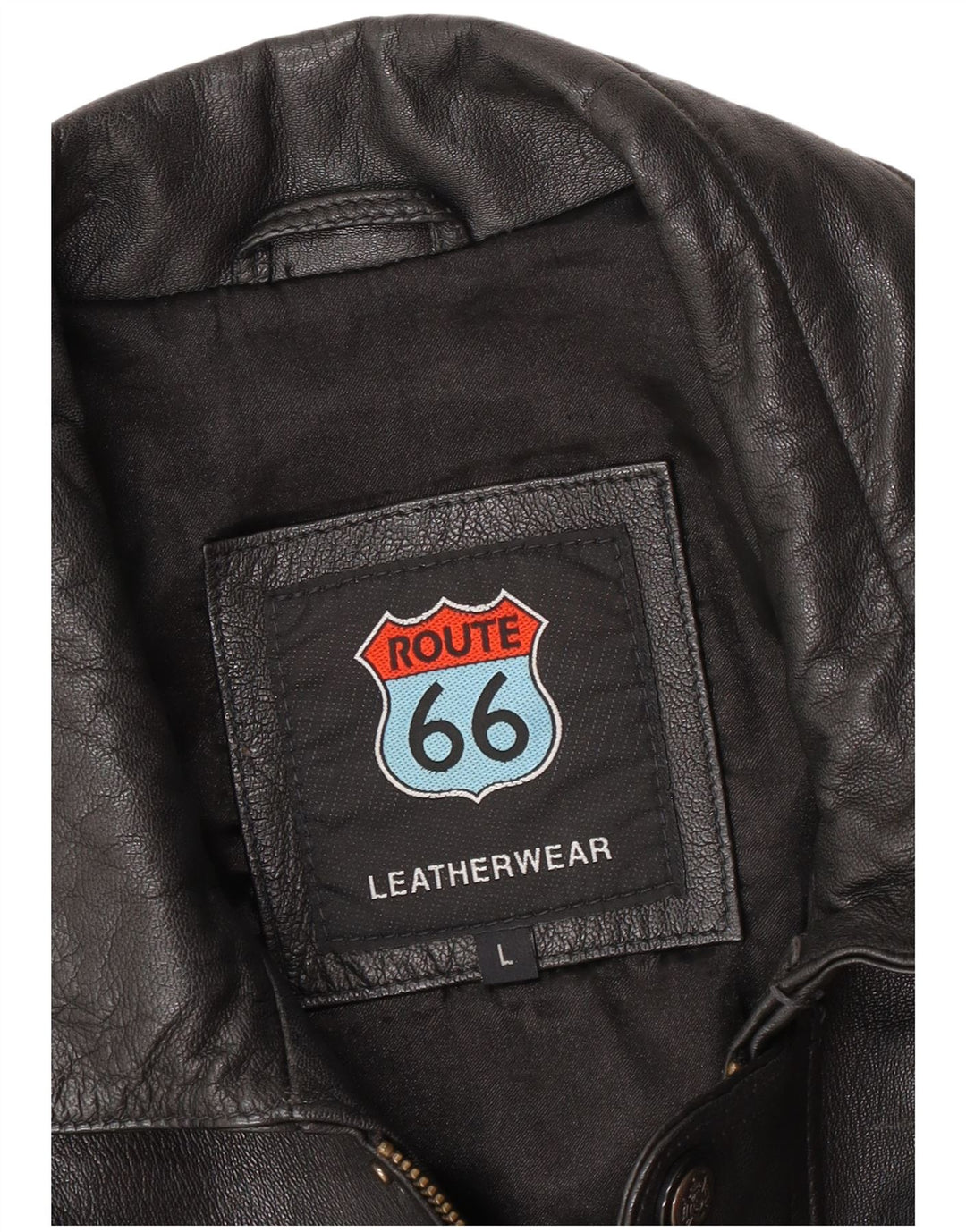 Route 66 muška kožna jakna UK 40 velika crna koža