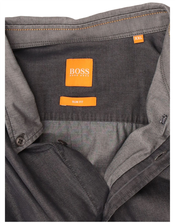 Hugo Boss muška uska košulja 2XL siva