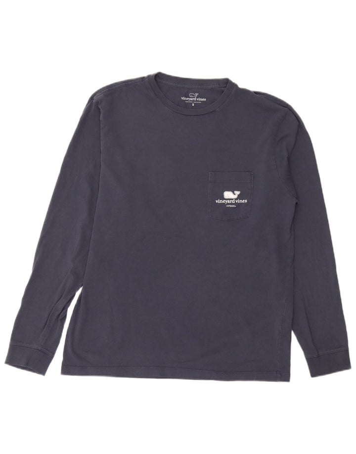 Vineyard Vines muška majica dugih rukava s grafikama, mala tamnoplava, pamučna