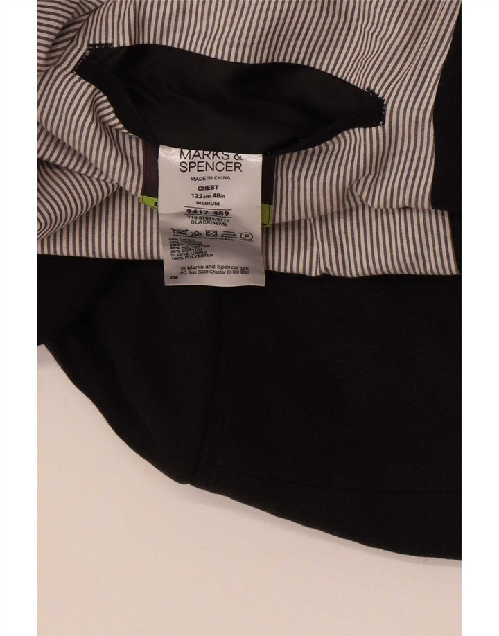Marks & Spencer muška jakna sa 2 gumba UK 48 2XL Crna lanena