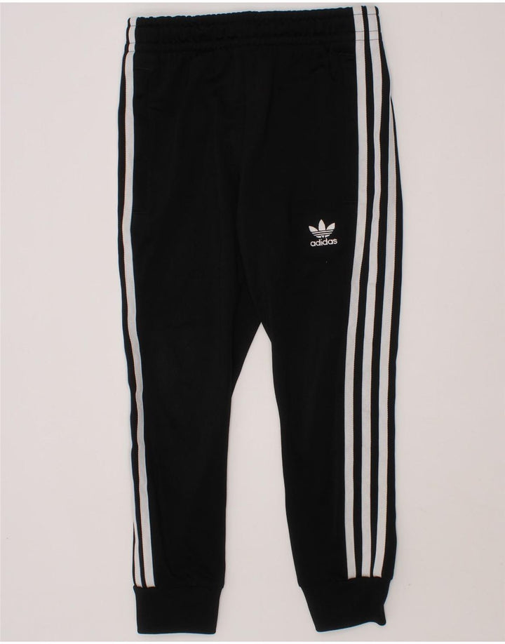 ADIDAS Boys Tracksuit Trousers Joggers 6-7 Years  Black Polyester Vintage Adidas and Second-Hand Adidas from Messina Hembry 