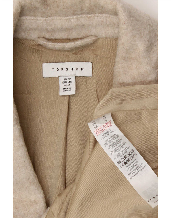 Topshop Ženska jakna sa 3 gumba UK 12 srednje bež poliester
