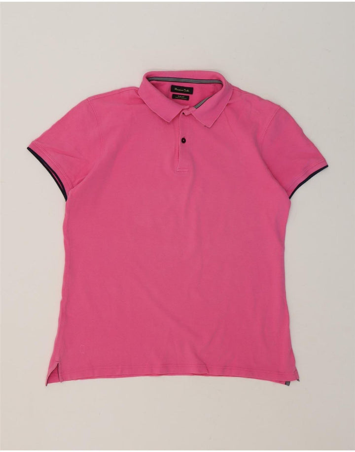 Massimo Dutti muška uska polo majica velika ružičasta