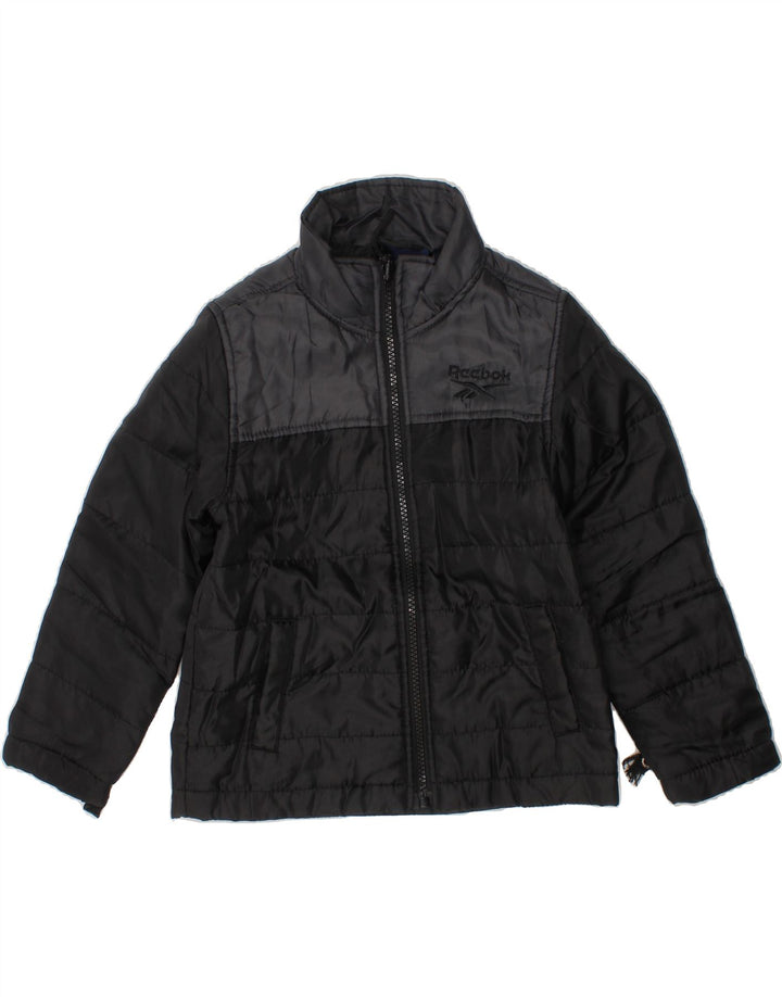 REEBOK Boys Padded Jacket 5-6 Years Black Polyester Vintage Reebok and Second-Hand Reebok from Messina Hembry 