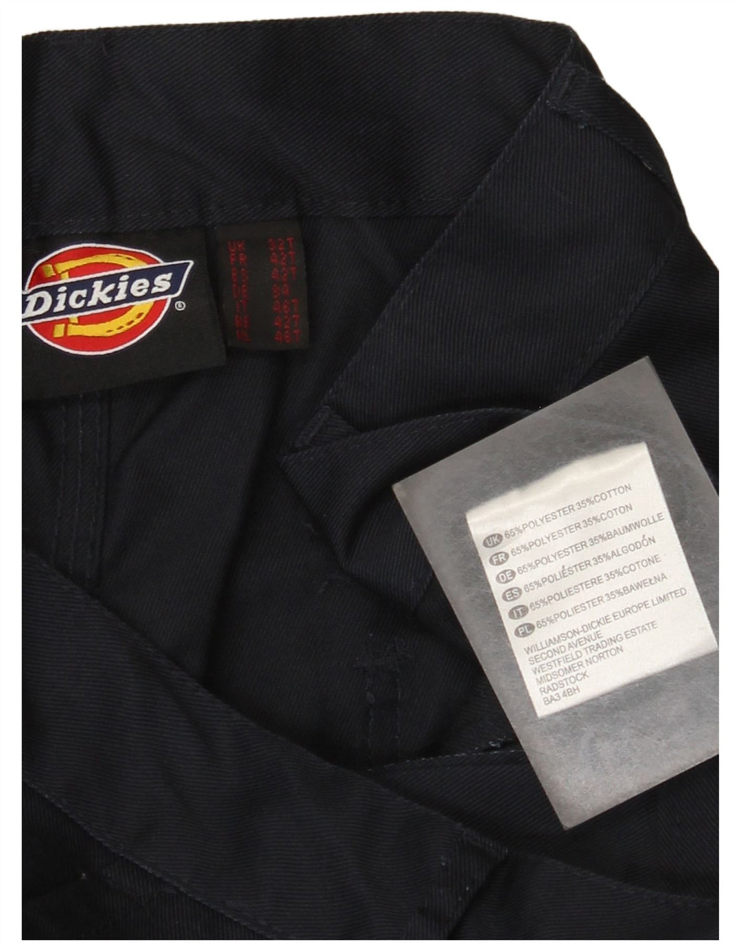 Dickies muške ravne kargo hlače W32 L30 tamnoplavi poliester