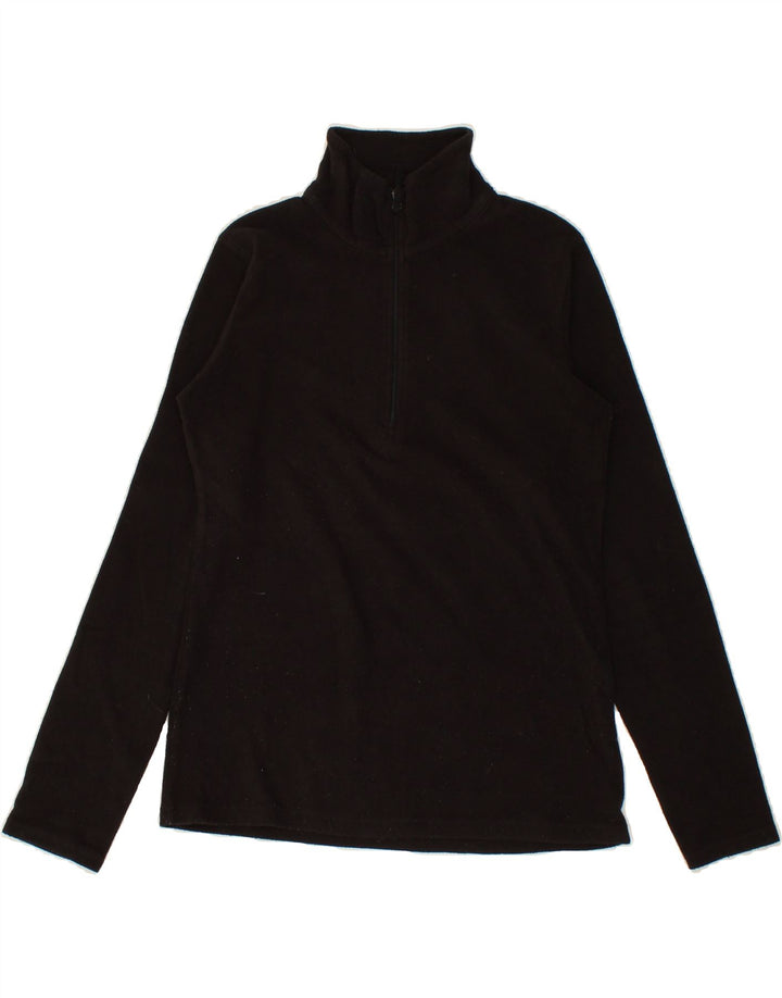 MOUNTAIN WAREHOUSE Mens Zip Neck Fleece Jumper Small Black Polyester Vintage Mountain Warehouse and Second-Hand Mountain Warehouse from Messina Hembry 