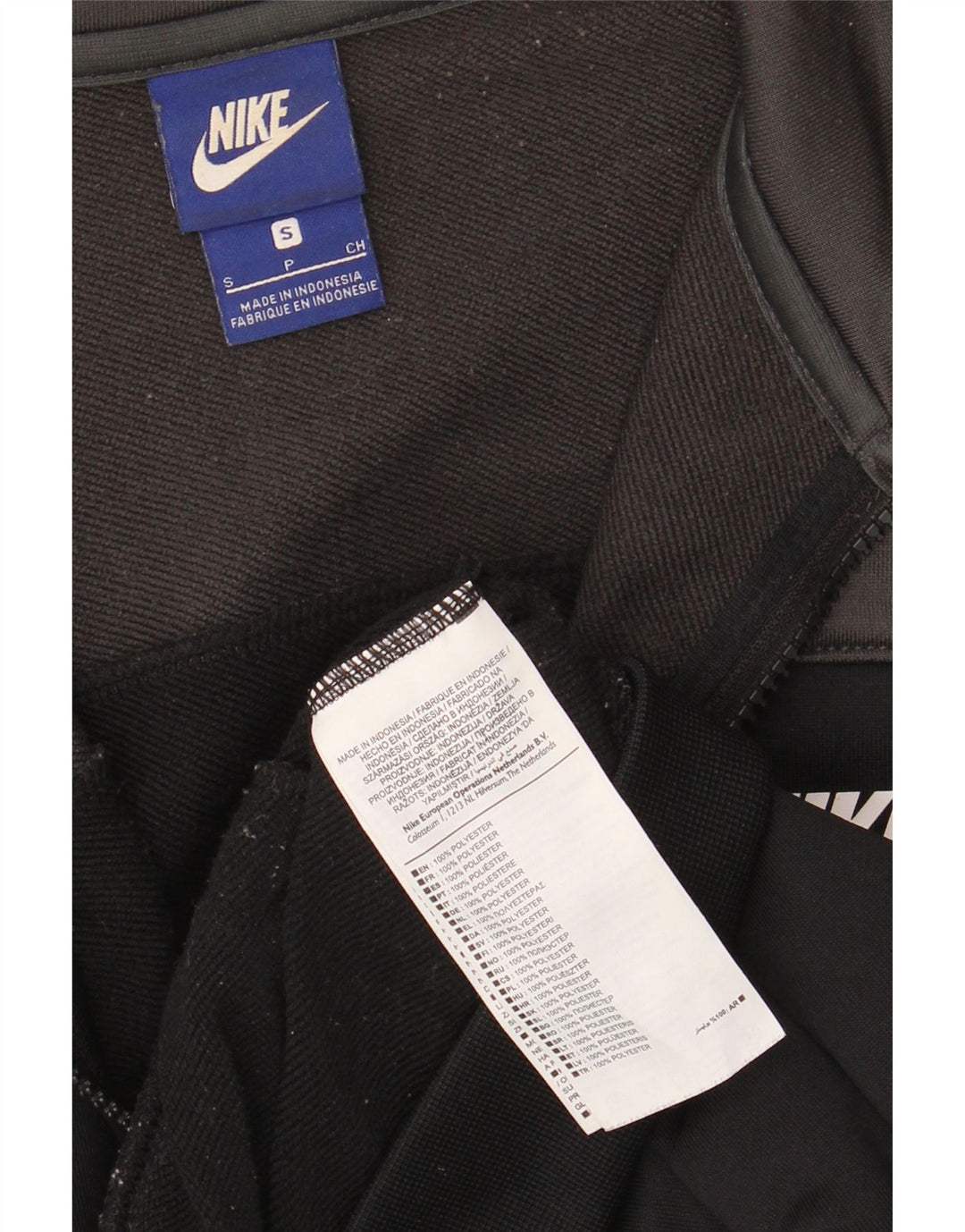Nike Muška gornja jakna od trenirke Mala crna poliesterska boja