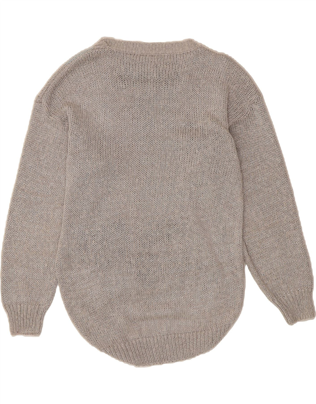 VINTAGE Womens Oversized Boat Neck Jumper Sweater EU 38 Medium Grey Vintage Vintage and Second-Hand Vintage from Messina Hembry 