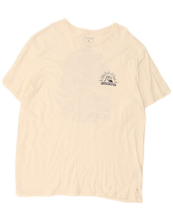Quiksilver muška majica kratkih rukava regularnog kroja 2XL sivobijeli pamuk