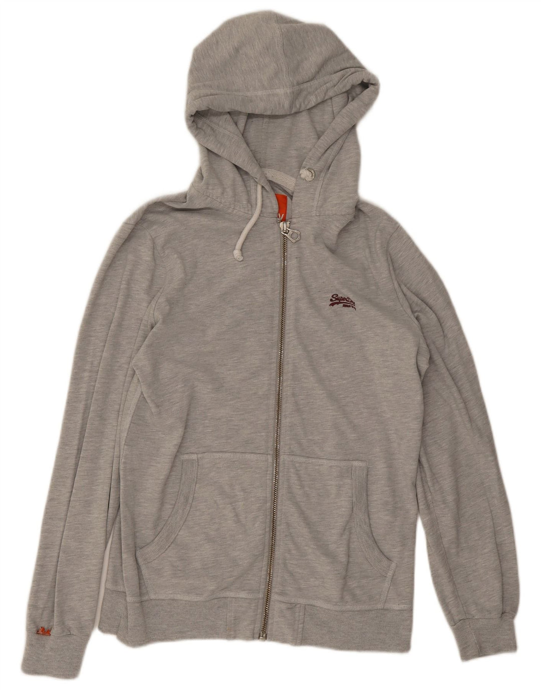 Superdry muški pulover s kapuljačom s patentnim zatvaračem, srednje sivi pamuk