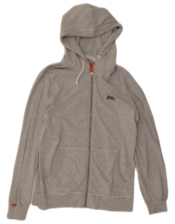 Superdry muški pulover s kapuljačom s patentnim zatvaračem, srednje sivi pamuk
