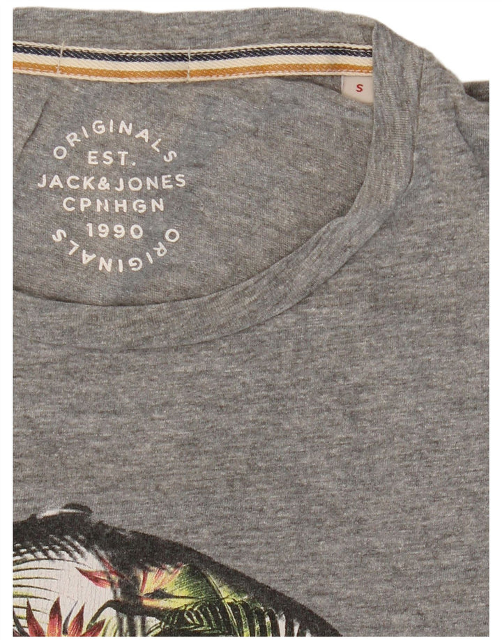 JACK & JONES Muška majica kratkih rukava s grafičkim motivima, male sive mrlje