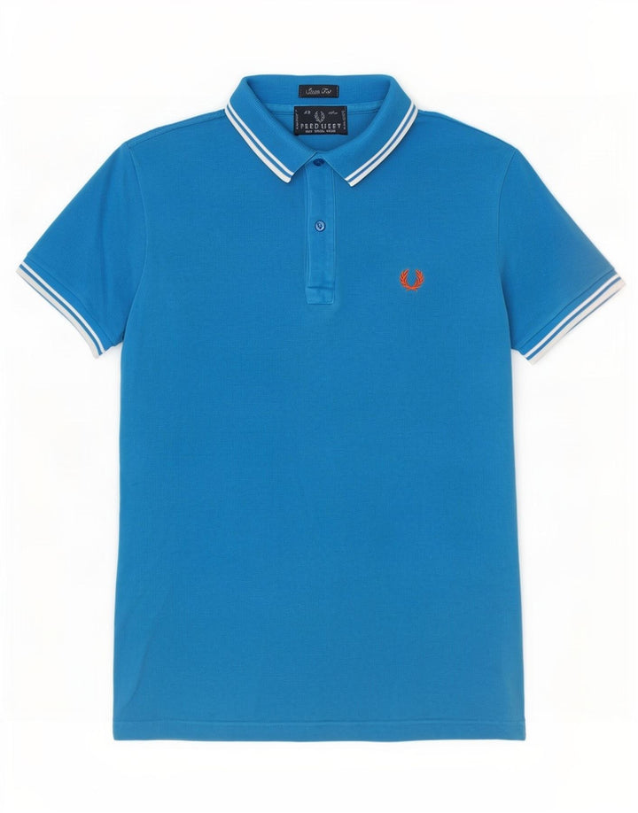 Fred Perry muška uska polo majica Mala plava pamučna