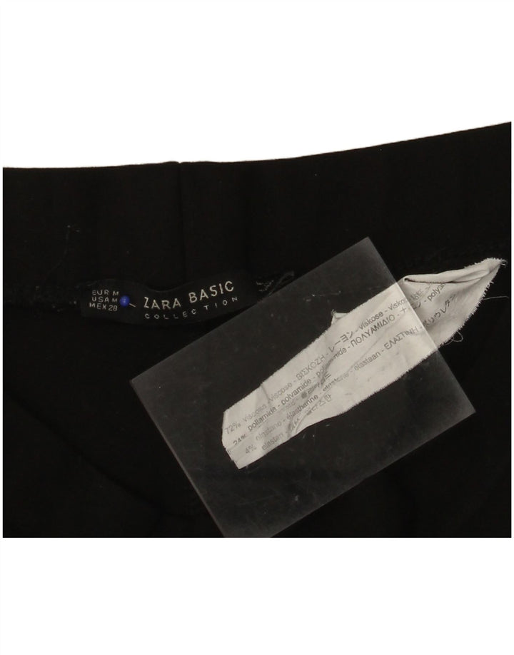 ZARA ženske hlače za trenirku UK 12 srednje crne prugaste viskoze