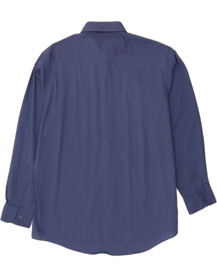PIERRE CARDIN Mens Shirt Size 16 1/2 Large Blue Polyester Vintage Pierre Cardin and Second-Hand Pierre Cardin from Messina Hembry 