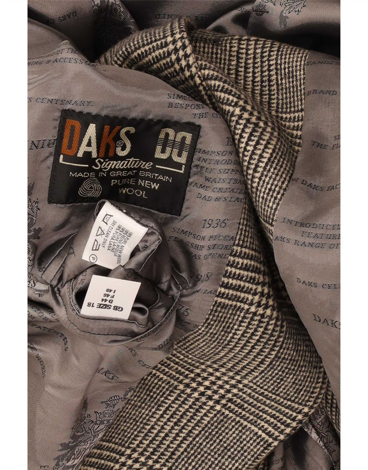 DAKS Ženska jakna sa 4 gumba UK 18 XL siva karirana nova vuna