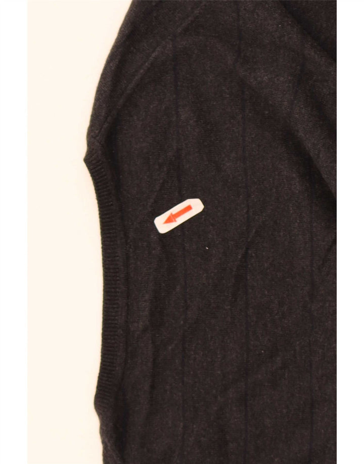 Muški džemper s V-izrezom 2XL crne pruge Massimo Dutti