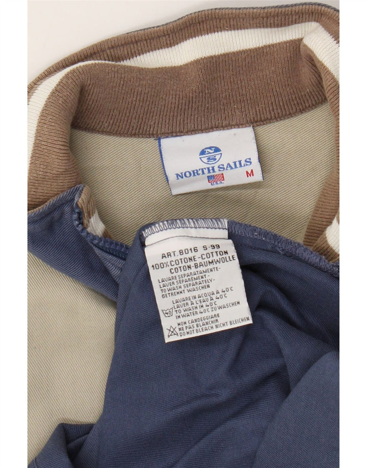 North Sails Muška majica s izrezom s patentnim zatvaračem Pamuk srednje plave boje