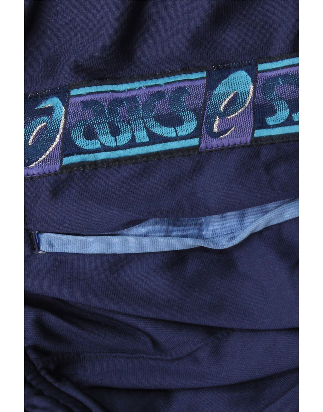 Asics muške grafičke trenirke srednje tamnoplave poliamidne hlače