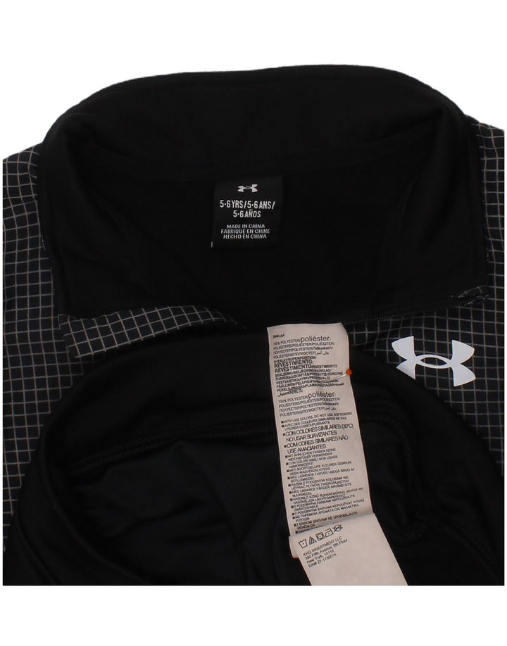 Under Armour Boys Graphic Pulover Trenirka Top 5-6 Years Black Poliester