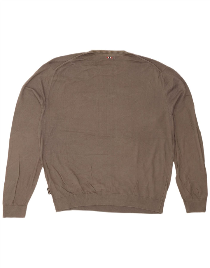 NAPAPIJRI muški pulover s okruglim izrezom 2XL, sivi pamuk