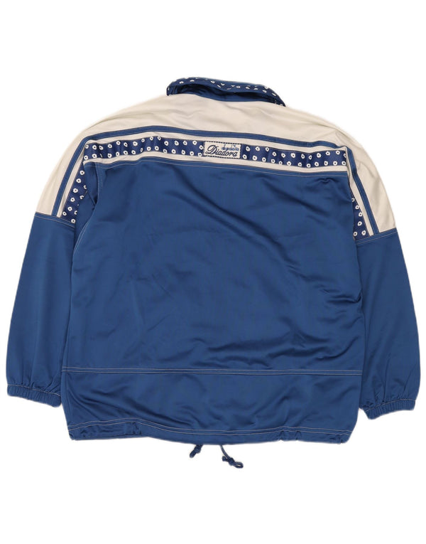 DIADORA Ženska prevelika gornja jakna trenirke UK 12 Srednje plava cvjetna