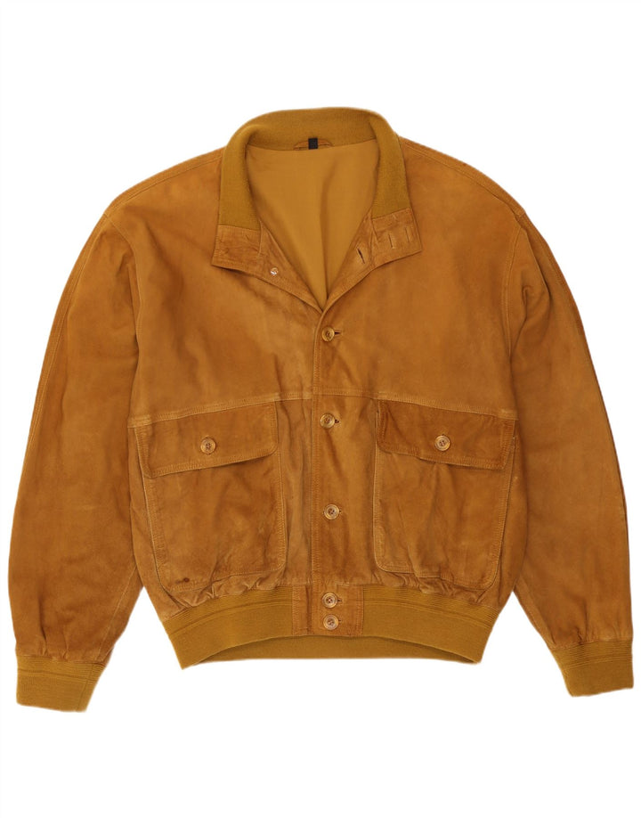 Vintage muška bomber jakna od brušene kože IT 52 XL, bež koža