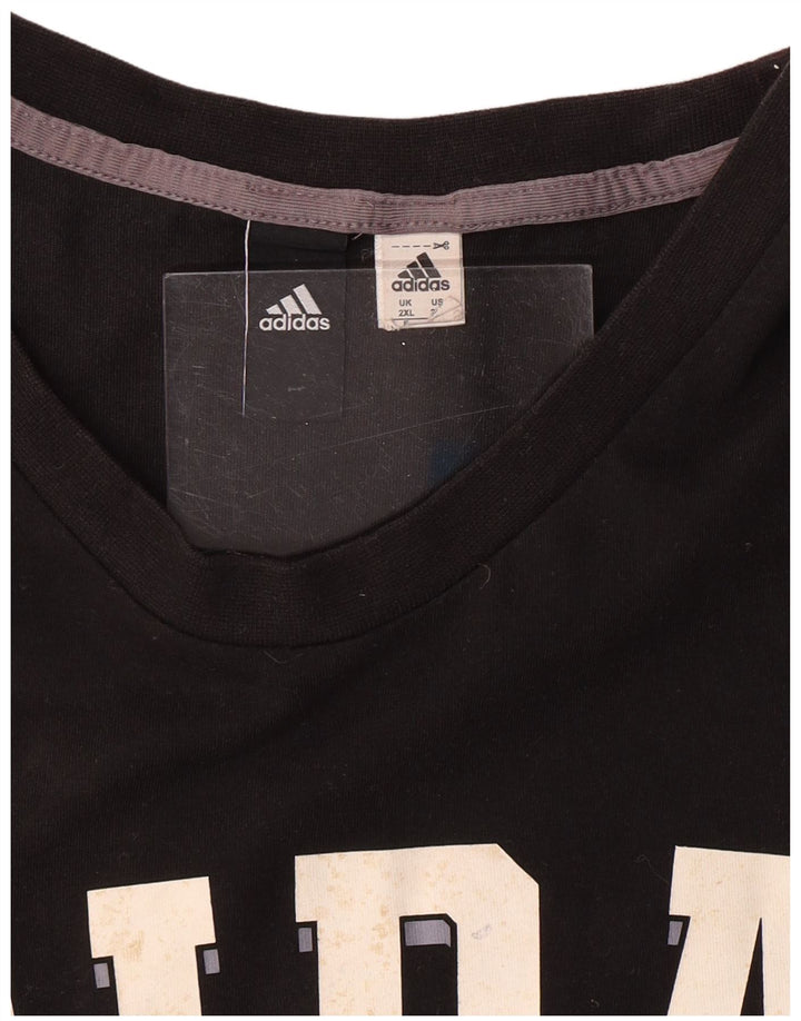 ADIDAS muška majica s grafičkim motivima 2XL crni pamuk