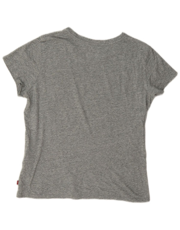 Levi's ženska majica kratkih rukava s grafičkim motivima UK 14 srednje sivi flekasti pamuk