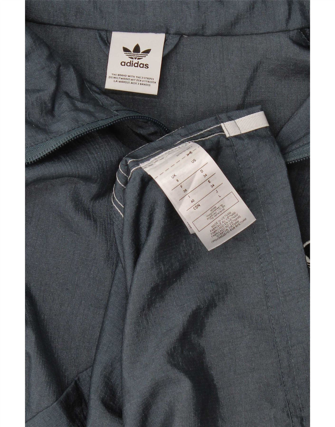 Adidas ženska velika pomoćna jakna UK 8 Small Blue Polyamide