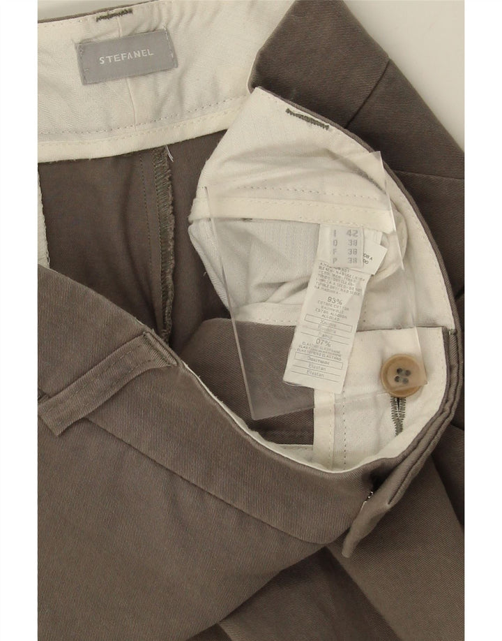 STEFANEL Womens Chino Shorts EU 38 Medium W30  Grey Cotton Vintage Stefanel and Second-Hand Stefanel from Messina Hembry 