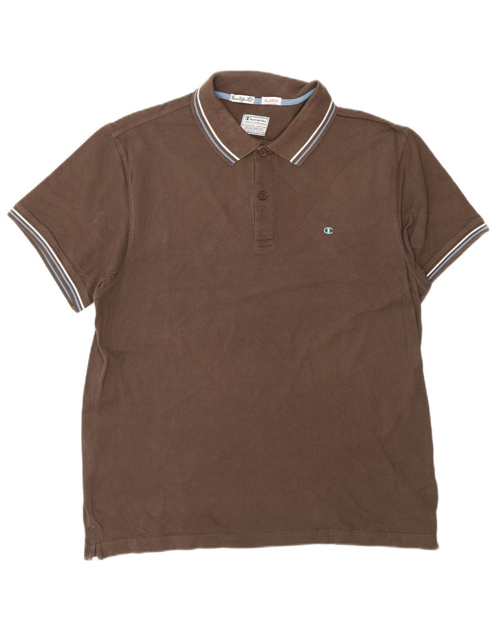 CHAMPION Muška Heritage Fit polo majica XL smeđi pamuk