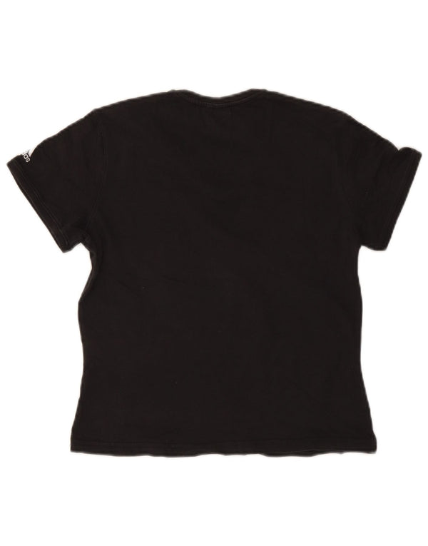 ADIDAS ženska majica kratkih rukava s grafičkim motivima UK 14 srednje crni pamuk