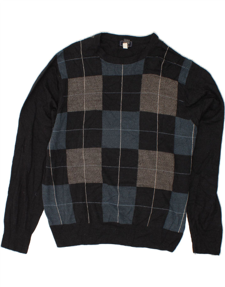 DOCKERS Muški džemper s okruglim izrezom 2XL sivi patchwork akril