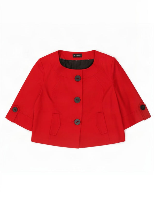Marks & Spencer Ženska Autograph Bolero jakna kratkih rukava UK 22 3XL crvena