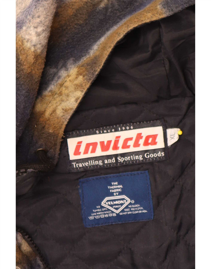 Invicta muška flis jakna s kapuljačom UK 42 XL višebojni karirani poliester