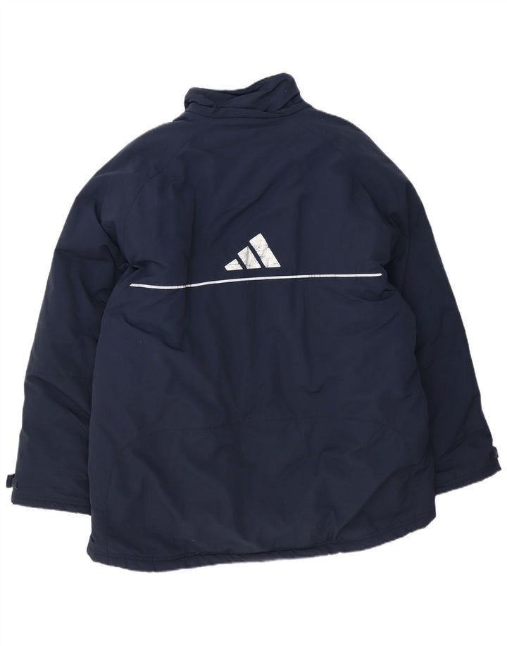 Adidas muška grafička podstavljena jakna UK 42 XL tamnoplavi poliester