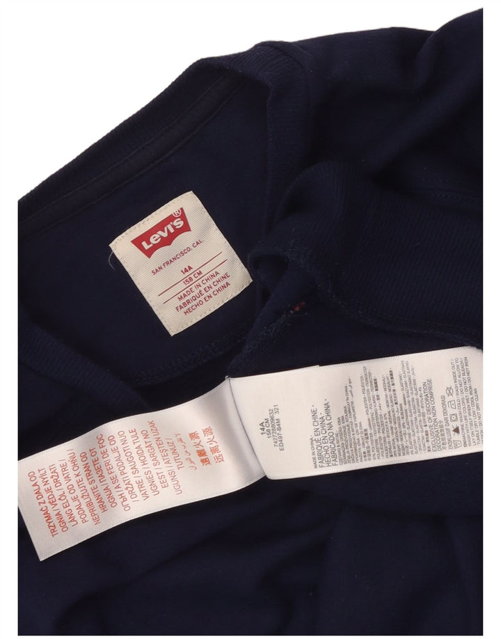 Levi's kratki džemper za djevojčice 13-14 godina tamnoplavi poliester