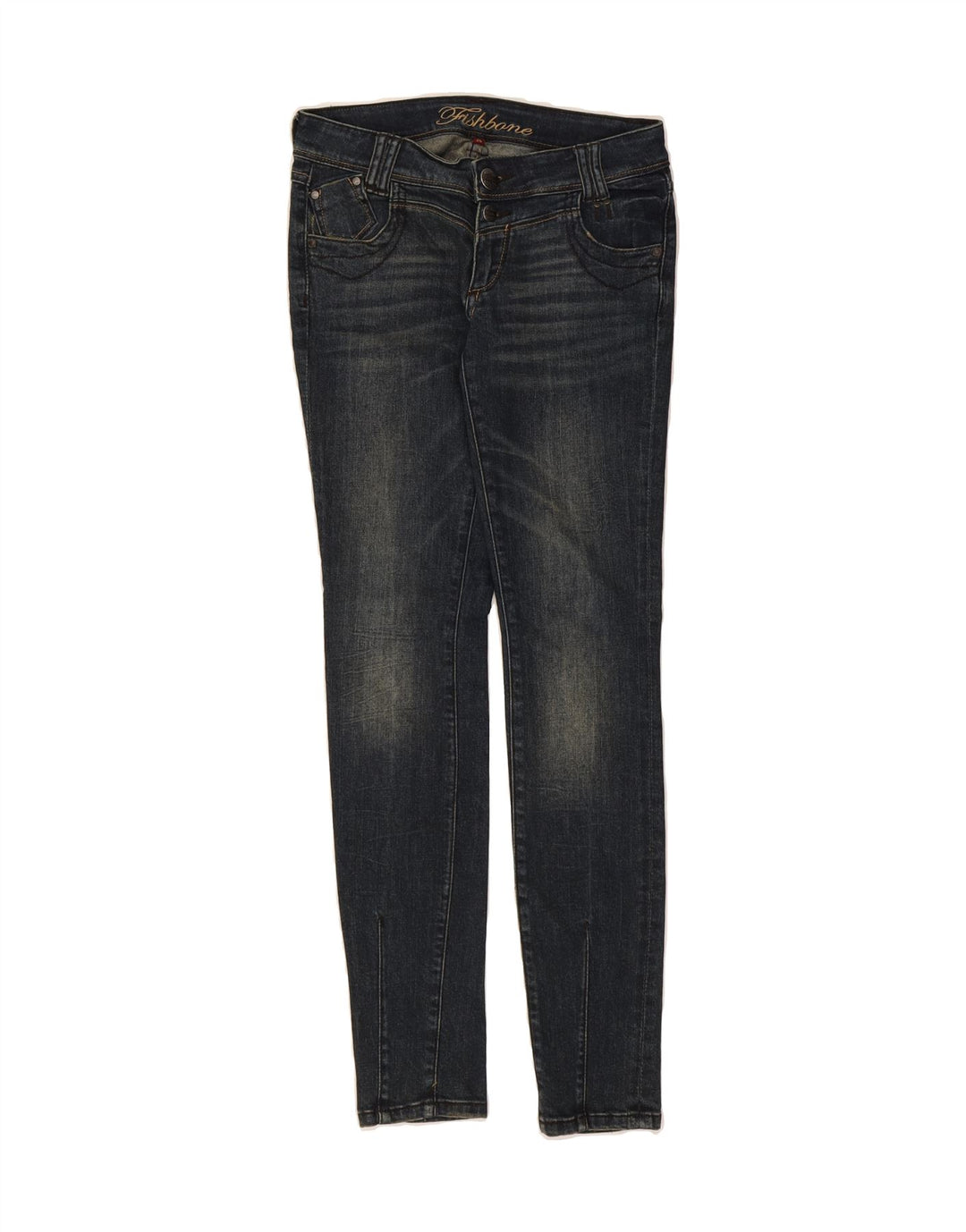 FISHBONE Womens Skinny Jeans W26 L32 Blue Cotton Vintage Fishbone and Second-Hand Fishbone from Messina Hembry 
