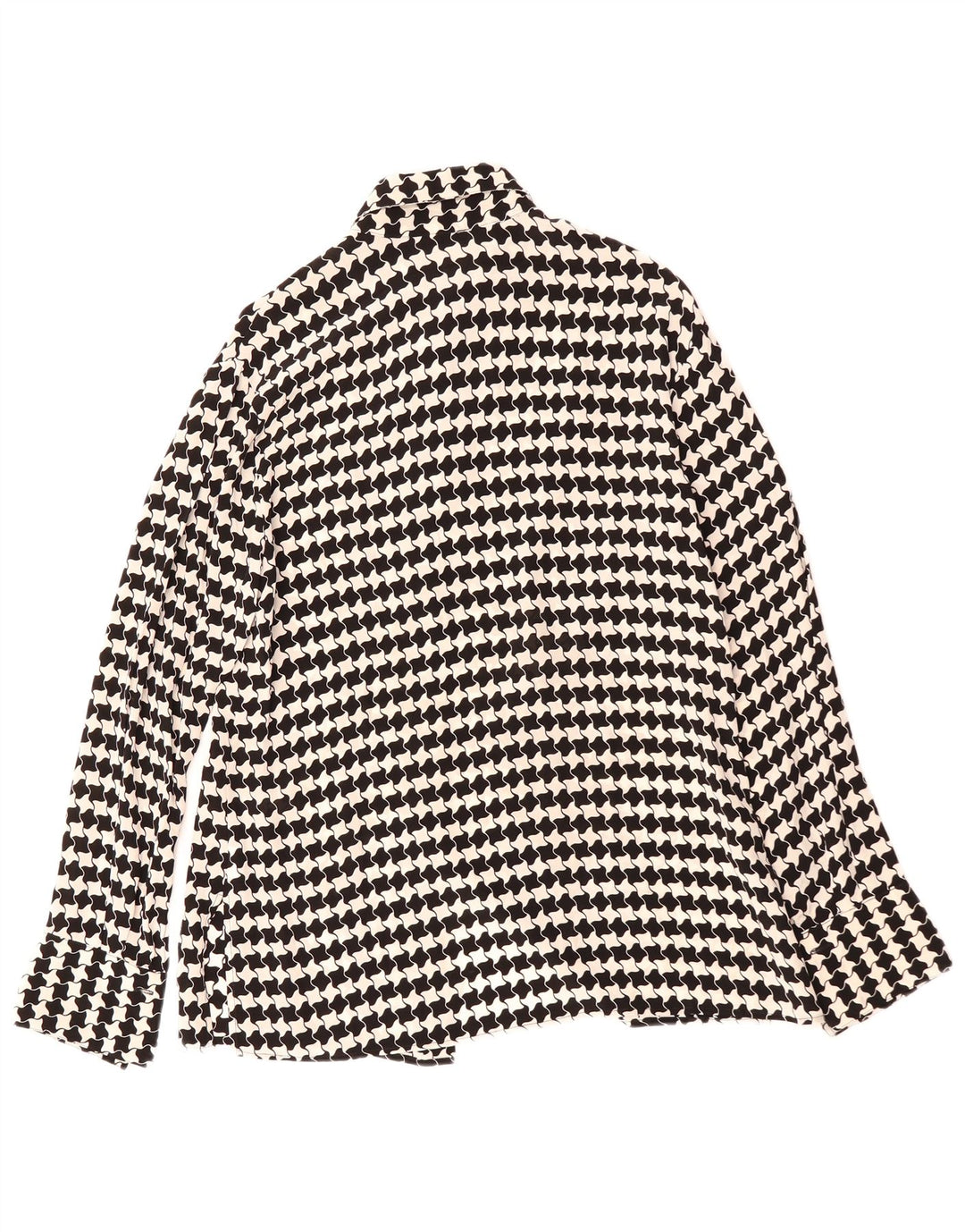 VINTAGE ženska košulja bluza IT 46 Velika crna viskoza u obliku ptičje zube