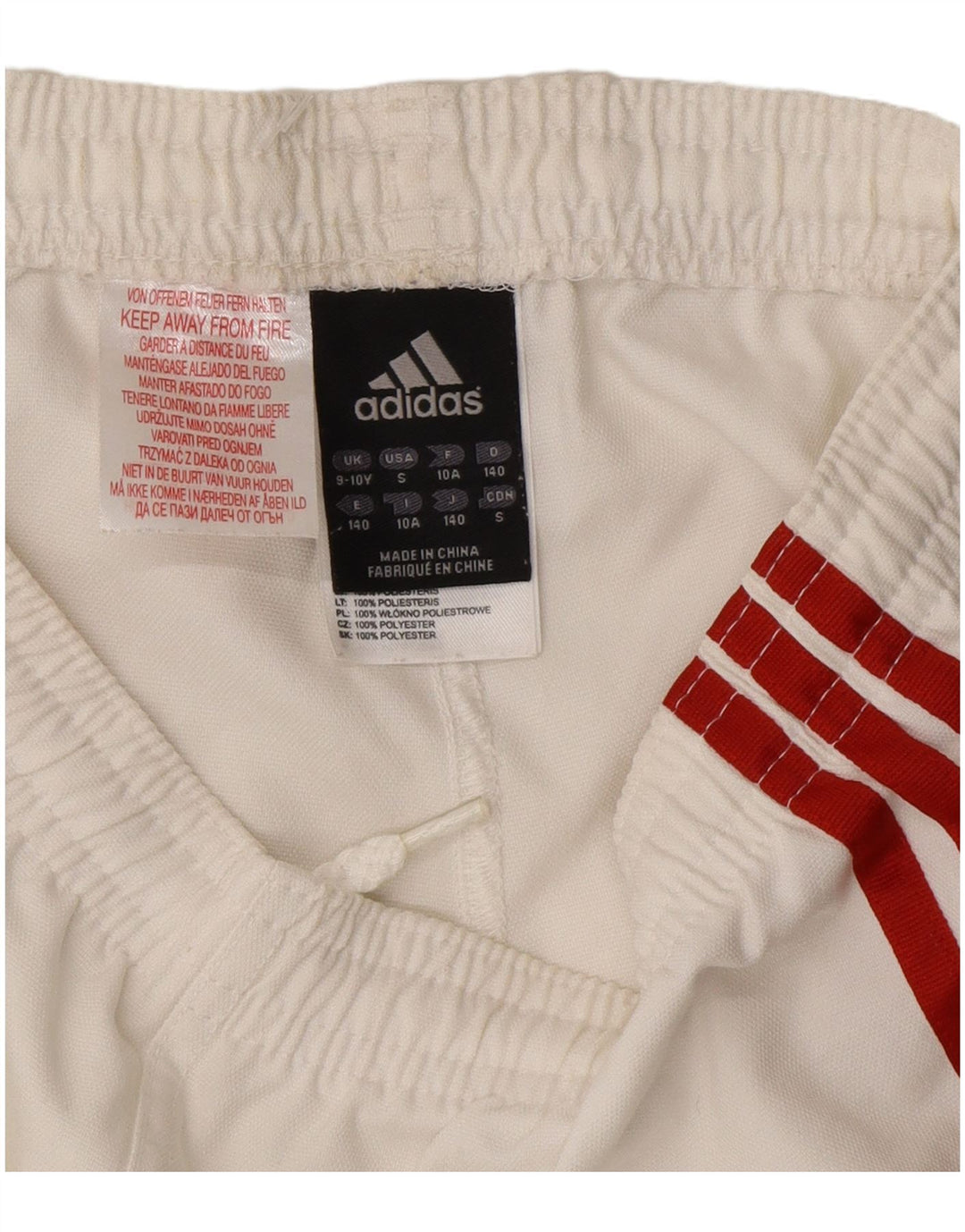 Sportske kratke hlače Adidas Climacool za dječake 9-10 godina, bijeli poliester