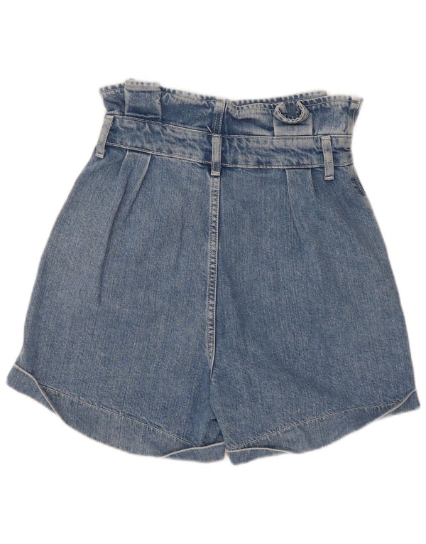 Topshop ženske traper kratke hlače visokog struka UK 8 male W25 plavi pamuk