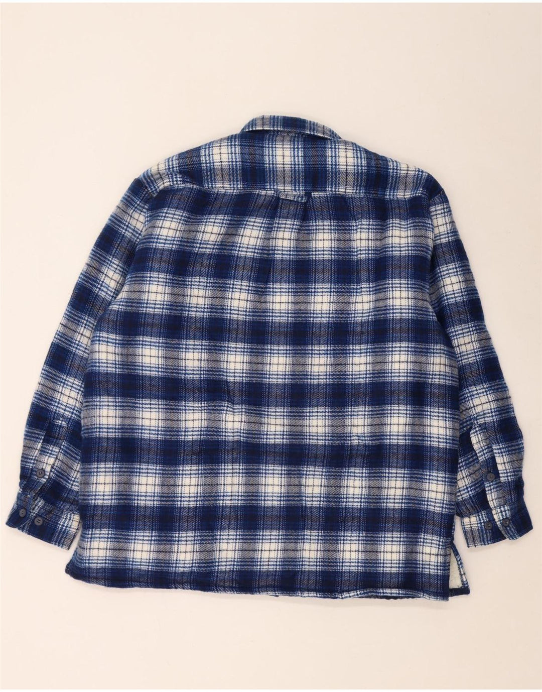 Vintage muška flanelska košulja Lumberjack, veliki plavi karirani akril